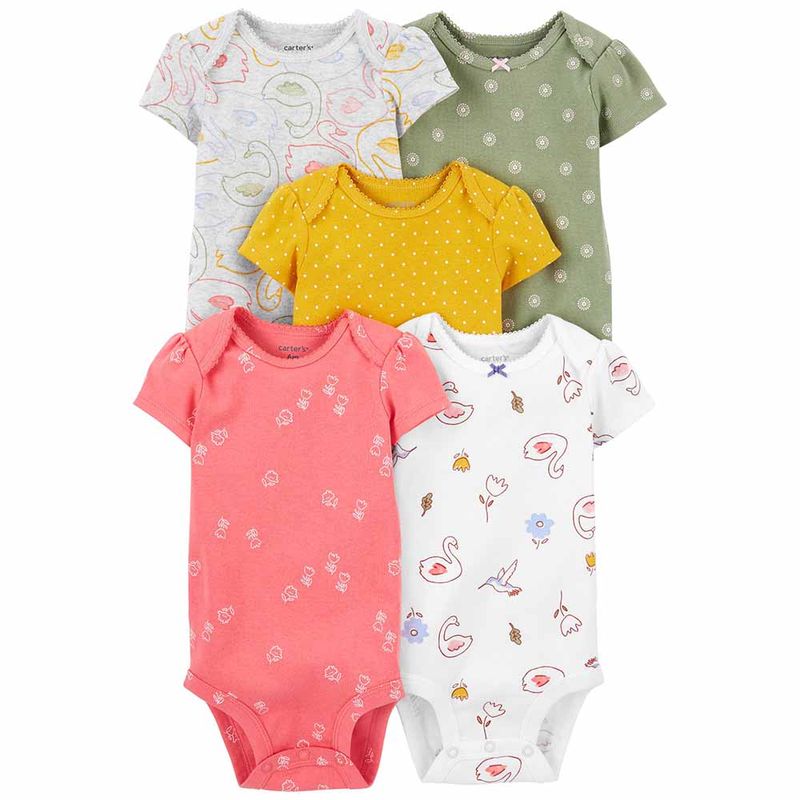 Set 5 Bodys Bebé Niña Carters 1M094910 - Miscelandia